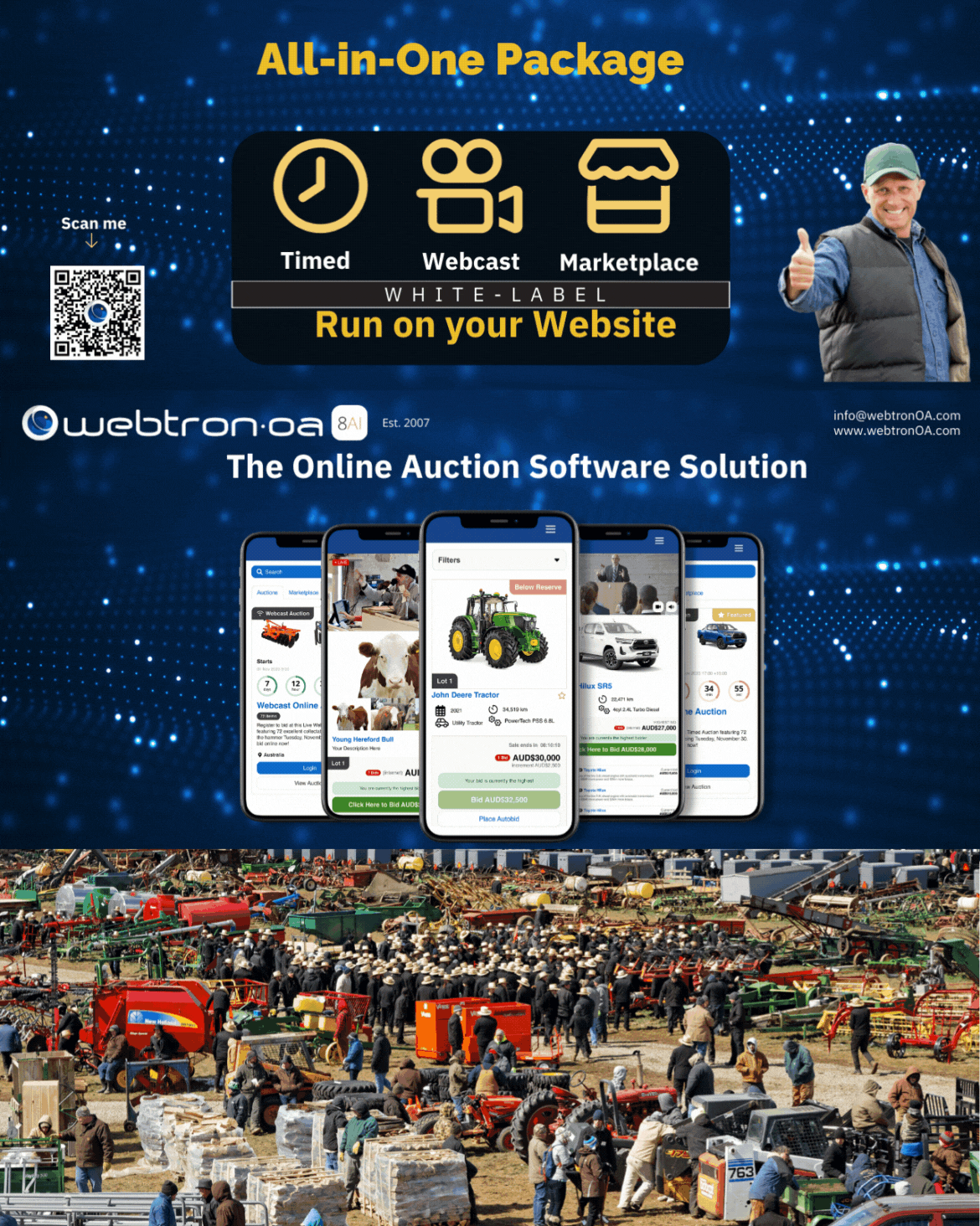 Agricultural White label auction software