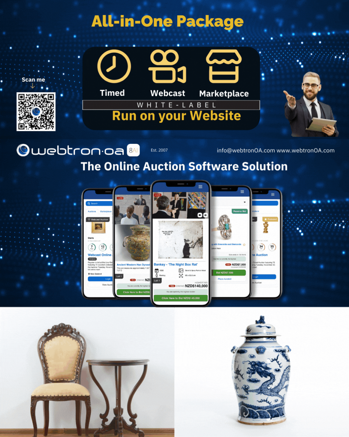 Collectable & Antique White label auction software
